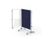 Ghent Partition Mobile 2-Sdd Prcln Whtbrd/Fbrc Blltn Brd, Mag, 46"H x 34"W, Blue NEX223MFP-93 - alternate 1